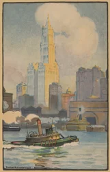 Das Woolworth Building von der Fähre