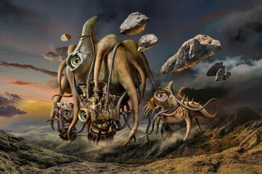 Schwebende Alien Kreatur