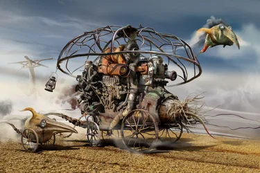 Steampunk-Wüstenkarawane