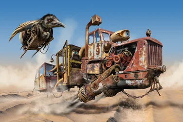 Steampunk-Wüstenflug
