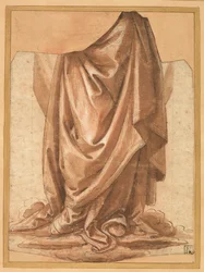 Studie von Draperien, vor 1524