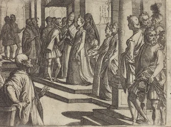 Die Verlobung von Margarete von Österreich mit Philipp III., König von Spanien [verso]