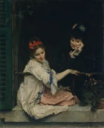 Mädchen am Fenster, ca. 1875