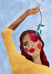 Magda mit Blume