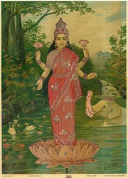 Lakshmi Verziert, von Ravi Varma Press