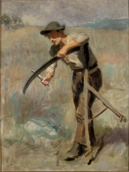 Die Sense schärfen, 1897