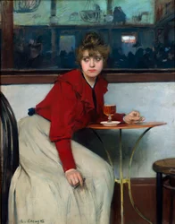 Im Moulin de la Galette oder La Madeleine. Gemälde von Ramon Casas i Carbo (1866-1932)