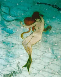 Meerjungfrauenraum des Spanischen Gasthauses in Barcelona (Detail)