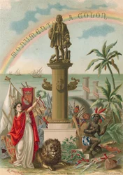 Frontispiz zum Buch über Kolumbus