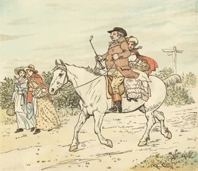 Ein Bauer ritt auf seiner grauen Stute