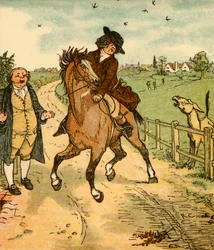 John Gilpins Pferd erschrickt vor einem Esel, 1878, ca. 1918