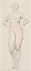 Studie einer Frau (Bleistift auf Papier)