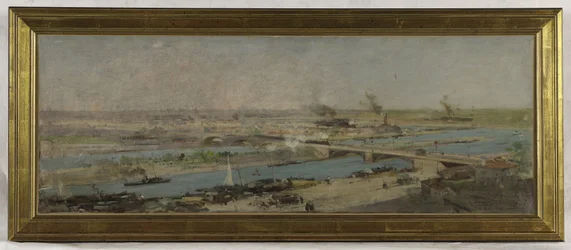 Skizze für den Ratssaal des Rathauses von Alfortville: Blick auf Alfortville von den Höhen von Charenton