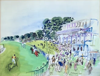 Goodwood, die Tribüne vor der Rennbahn