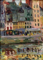 Alte Häuser am Hafen von Le Havre