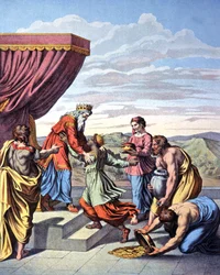 Treffen zwischen der Königin von Saba und dem König Salomo