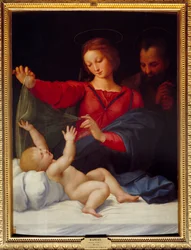 Madonna von Loreto (Madonna di Loreto). (1483-1520), 15. Jahrhundert. Maße: 1,2 x 0,9 m. Chantilly, Musée Condé