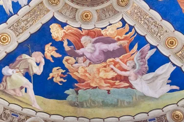 Moses vor dem brennenden Dornbusch, Decke des Stanza di Eliodoro, Raum des Heliodorus