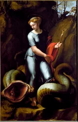 Heilige Margarete (Öl auf Leinwand, ca. 1520)
