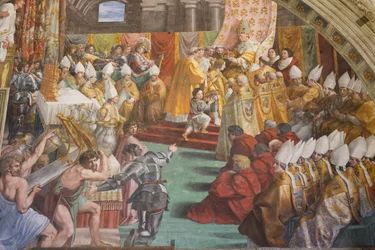 Die Krönung Karls des Großen, Raum des Feuers im Borgo