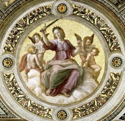 Justitia Fresko in der Stanza della Segnatura, ca. 1510-1511