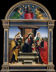 Madonna und Kind auf dem Thron mit Heiligen, ca. 1504