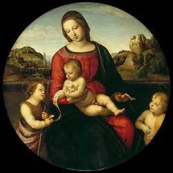 Maria mit dem Kind, Johannes dem Täufer und einem heiligen Knaben (Madonna Terranuova)