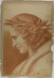 Dichter mit Lorbeerkranz