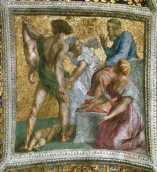 Das Urteil Salomos Deckenfresko in der Stanza della Segnatura, ca. 1510-1511