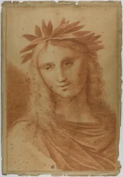 Frau mit Lorbeerkranz