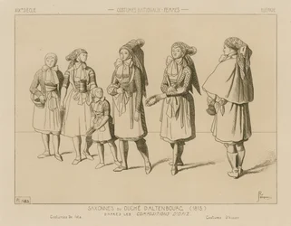 Deutsche Nationaltrachten - Herzogtum Sachsen-Altenburg (1815)