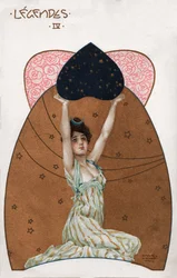 Frau im Sezessionsstil, ca. 1900