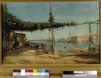 Der Eingang zum Hafen, gesehen von der Cove du Pharo in Marseille