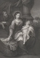 Die Heilige Familie, mit dem schlafenden Christuskind im Schoß der Jungfrau, ca. 1778-86
