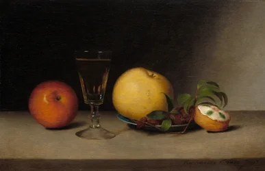 Stillleben mit Äpfeln, Sherry und Teekuchen, 1822