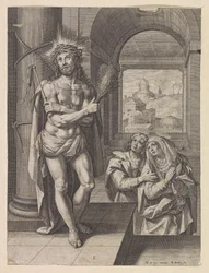 Geißelung Christi mit Johannes und Maria