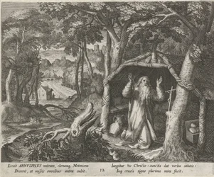Heiliger Arnold von Metz als Einsiedler