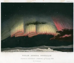Aurora Borealis oder Nordlichter, Vorhangform