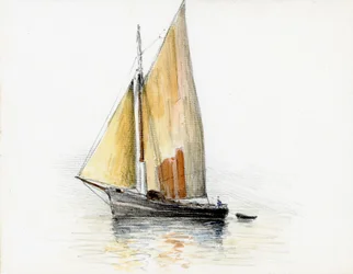 Boot (Gabare) auf der Gironde-Mündung