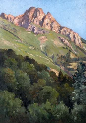Landschaft mit Berg