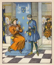 Geheimes Gespräch von Jeanne mit Karl VII.