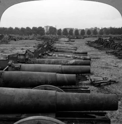 Erbeutete deutsche Kanonen, Brüssel, Belgien, Erster Weltkrieg, 1914-1918