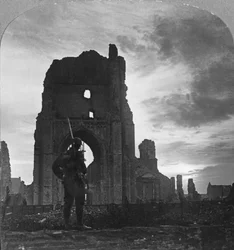 Ruinen von Ypern, Flandern, Belgien, Erster Weltkrieg, ca. 1914-1918