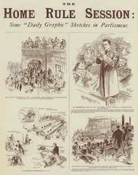 Die Home-Rule-Sitzung, einige "Daily Graphic" Skizzen im Parlament