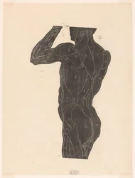 Anatomische Studie der Rücken- und Gesäßmuskeln eines Mannes im Silhouette