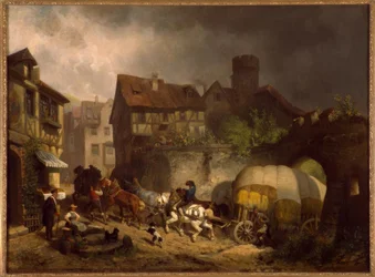 Schwäbische Dorfszene