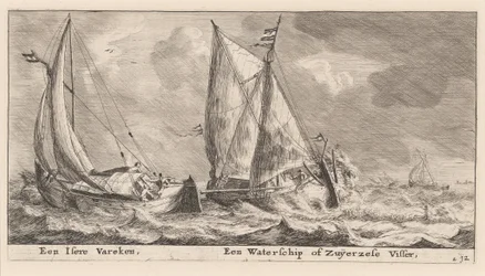 Ein "Isere"-Schiff und ein Waterschip oder Zuiderzee-Fischerboot