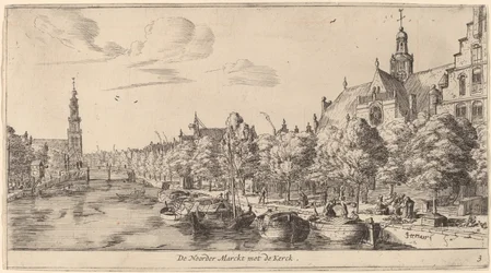 Noordenmarkt mit der Noorden Kerk (De Noorder Marckt met de Kerck)