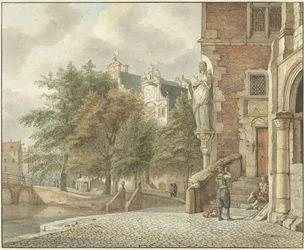 Ansicht eines Stadtgrabens