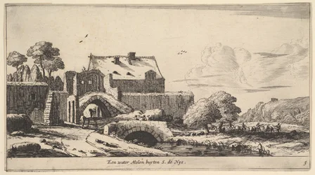 Eine Wassermühle in der Nähe von St. Denis, 17. Jahrhundert